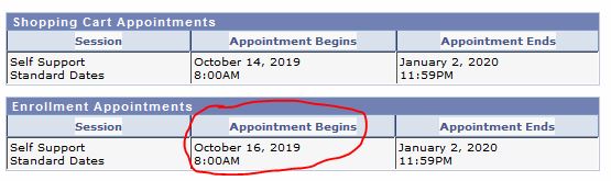 Enrollment Appointment