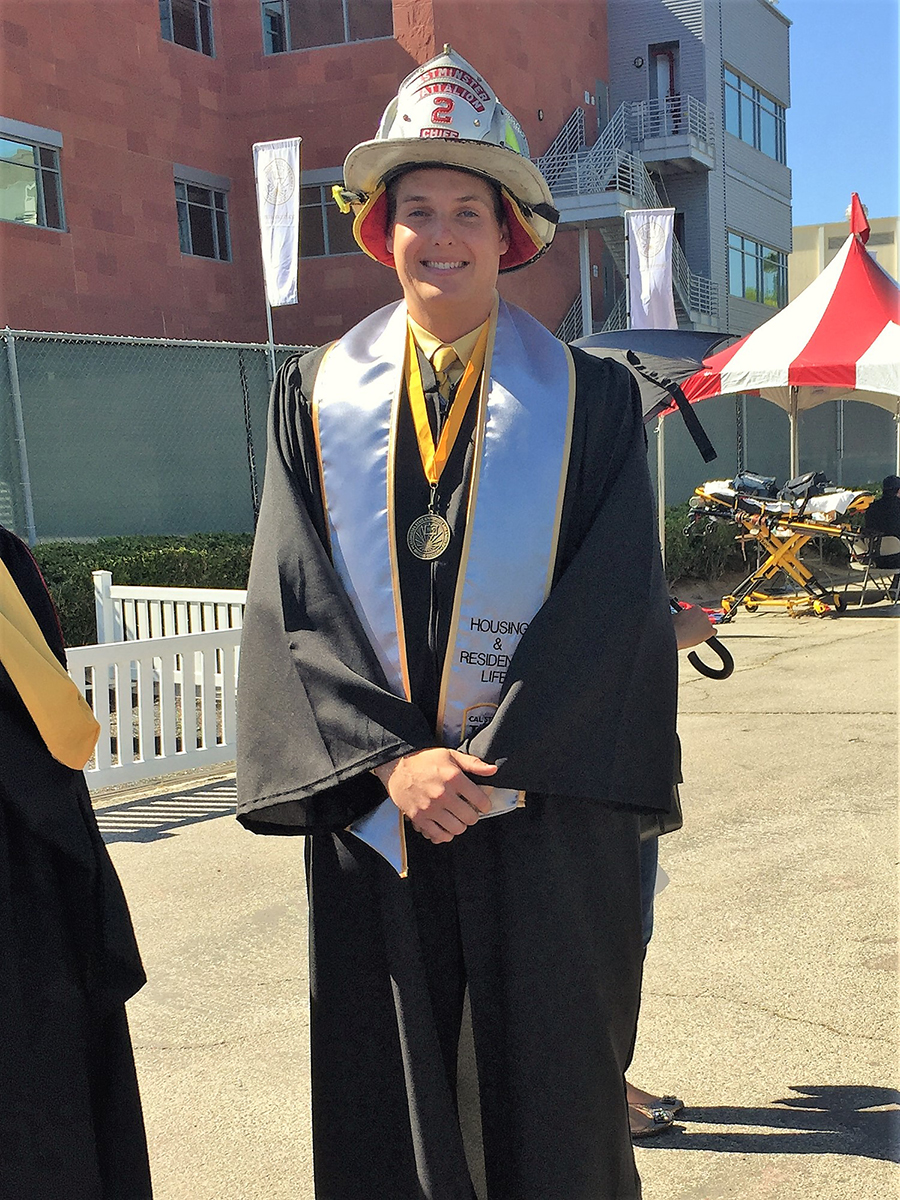 Royal Huff during Commencement 2017