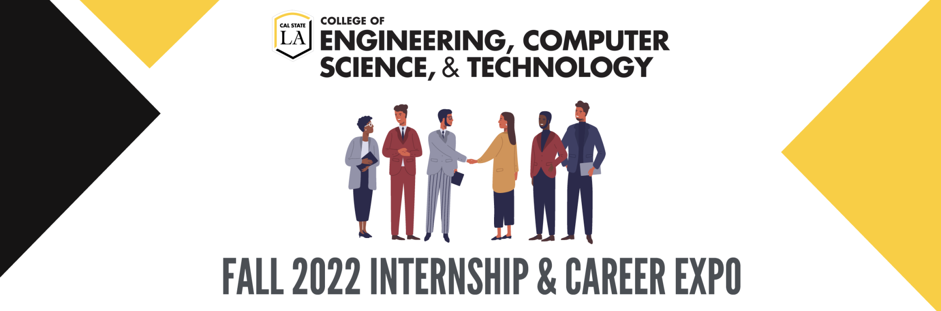 cal state la ecst logo with illustration of professionals networking