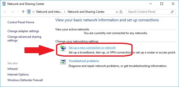 WiFi Settings Set up a new connection or network
