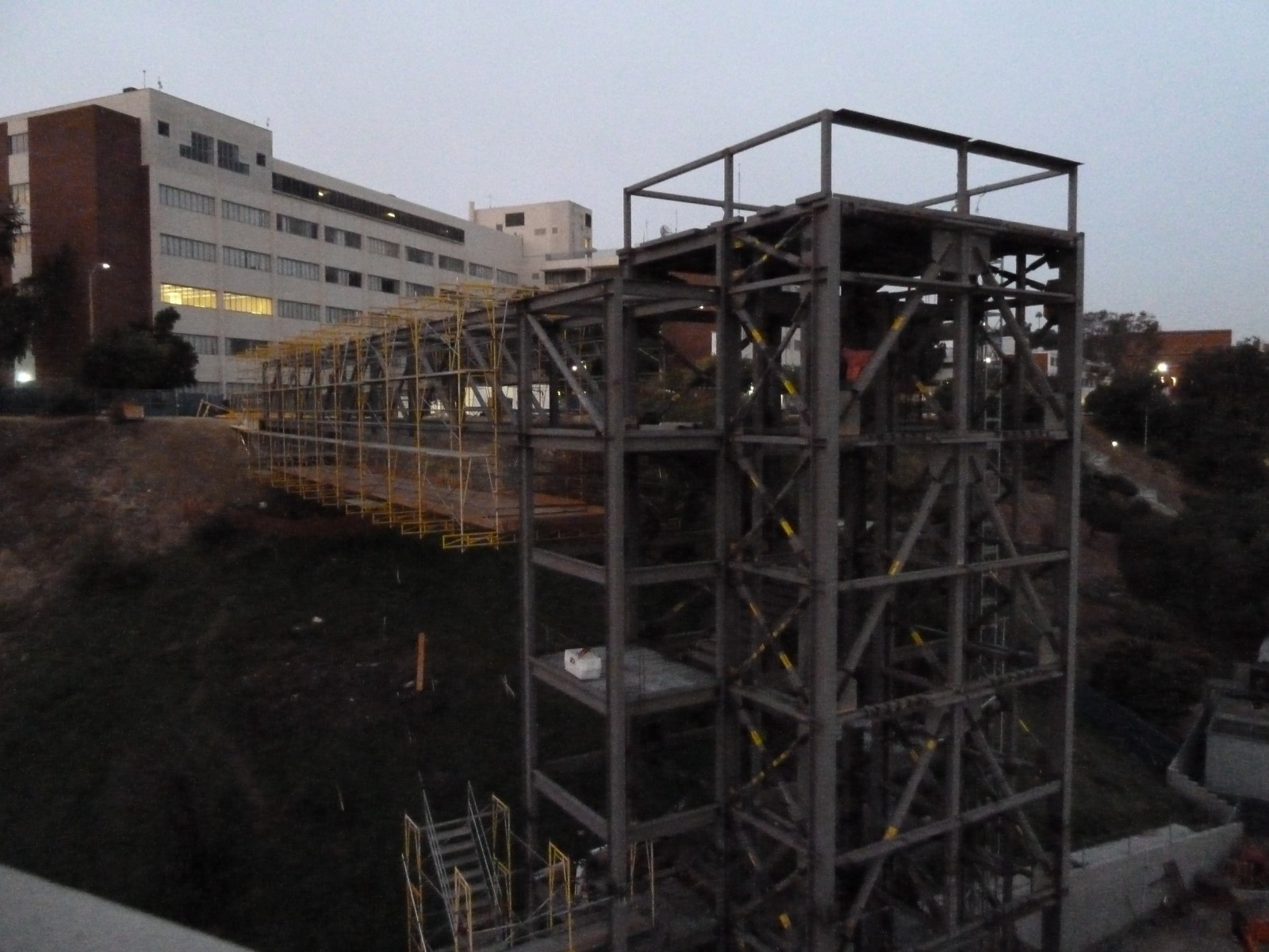 Close up of student housing bridge construction