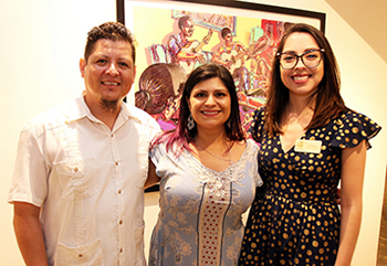 Victor Viesca and Michelle Lopez with Betty Avila.