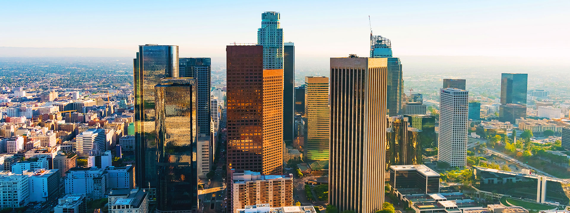 Downtown LA with skyscrapers