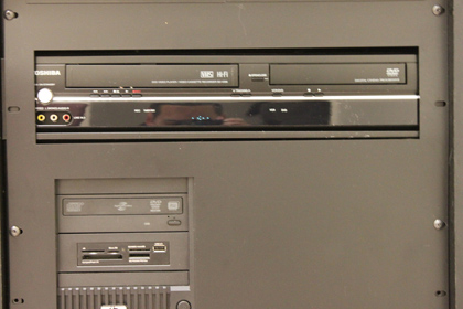 Toshiba DVD/VCR combo is a standard setup