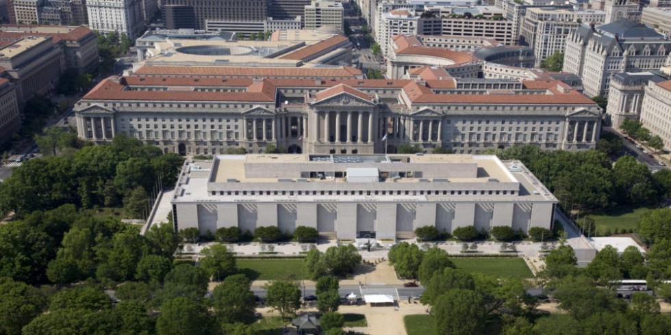 Aerial view of National Museum of American History