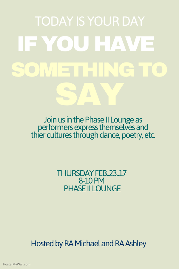 I've Got Something to Say Flyer