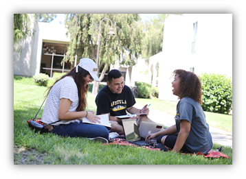 students outside