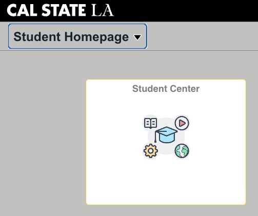 Student Center tile on GET Homepage