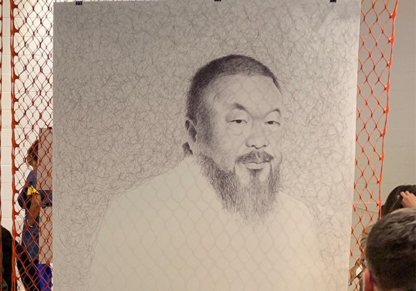 Art Sketch from inmate hanging in art exhibit