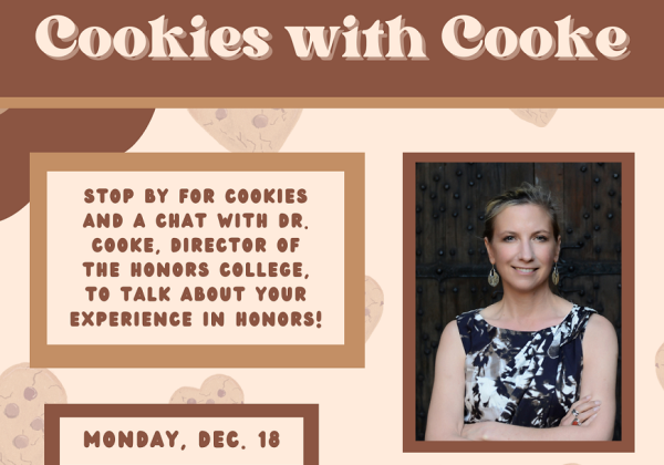 Cookie backgrounds with honors college director