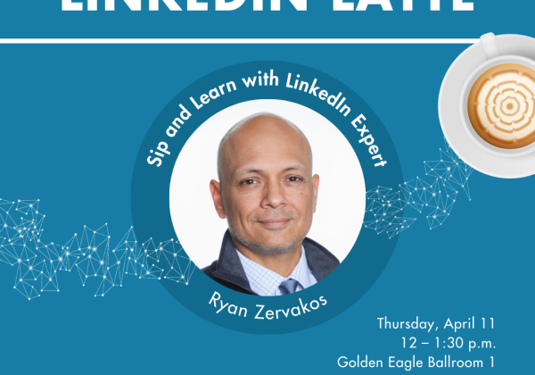 Flyer for linkedin latte event