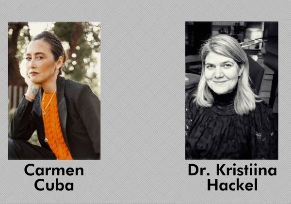 Headshots of Carmen Cuba and Dr. Kristiina Hackel