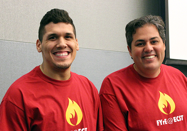 FYRE advisor and faculty smile