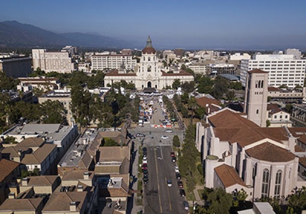 Aerial view of San Gabriel Valley