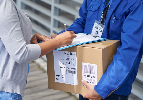 person receiving shipment