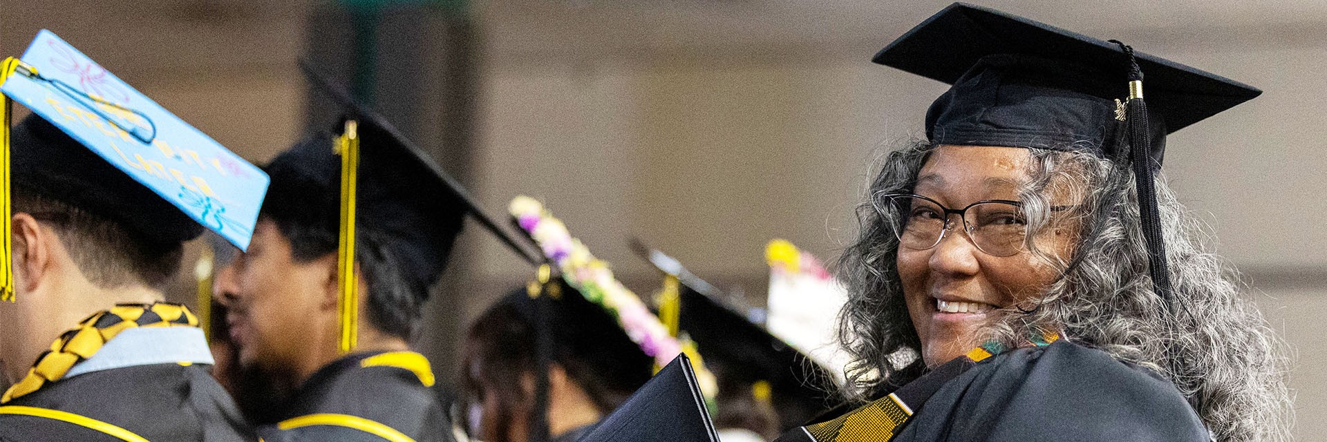 graduate at ceremony