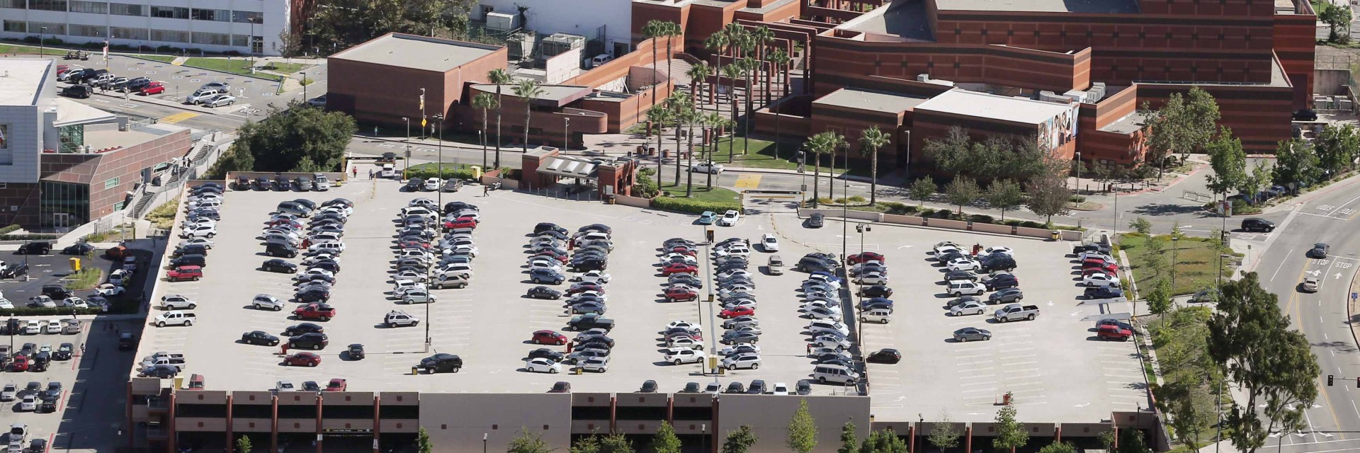 Aerial image of parking structure C