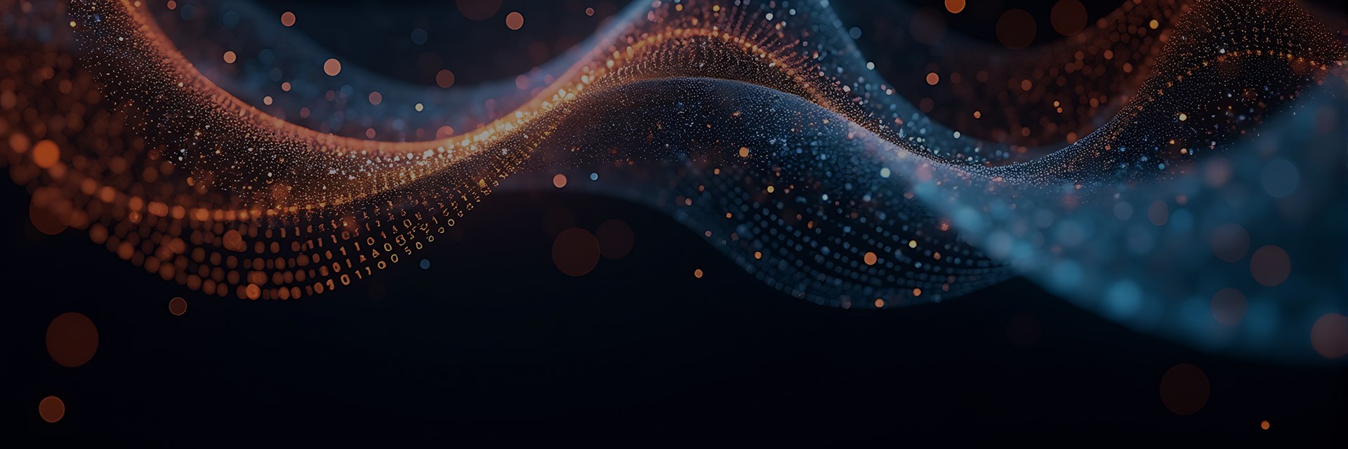 Wave of binary code