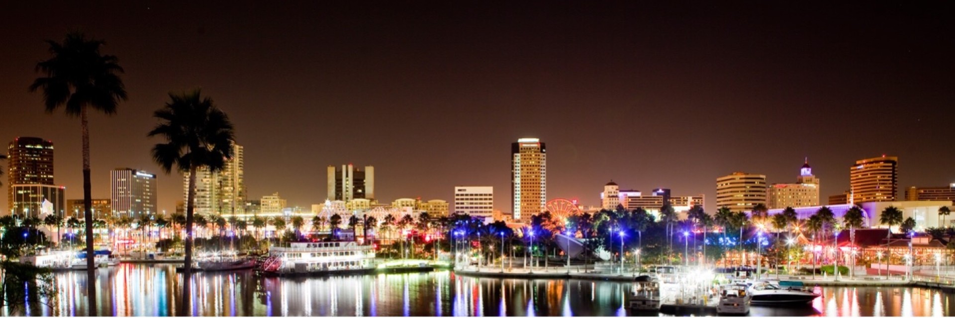 Long Beach Night Cityscape