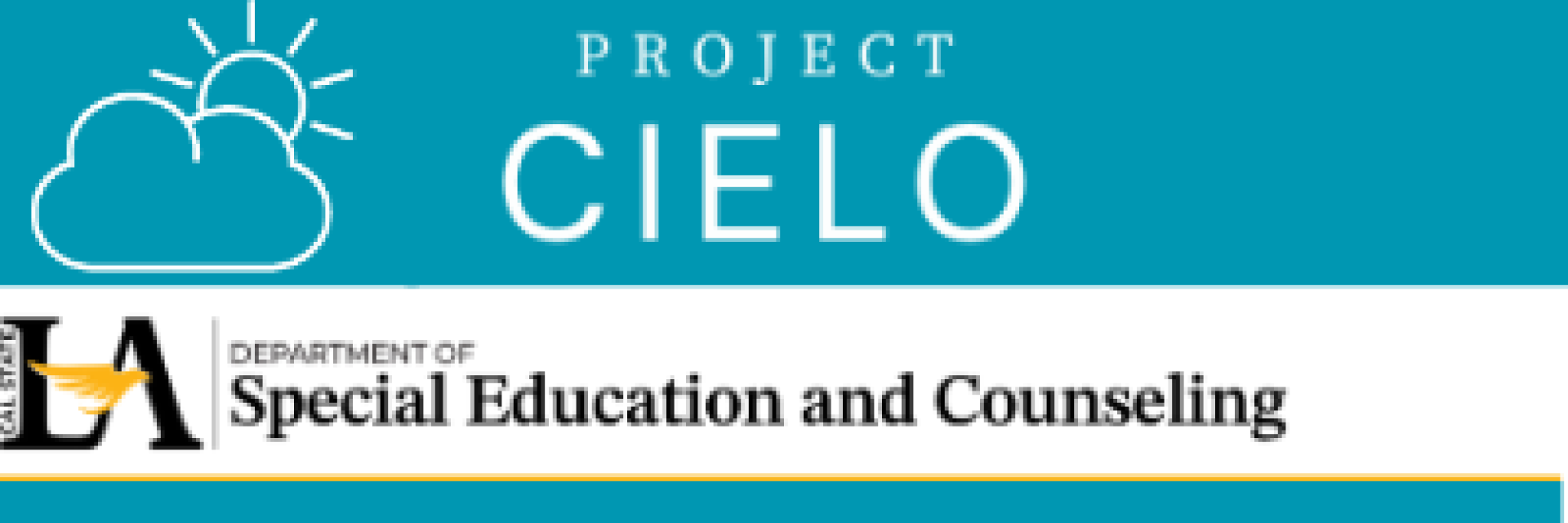 Project CIELO and Cal State LA Department of Special Education and Counseling logos