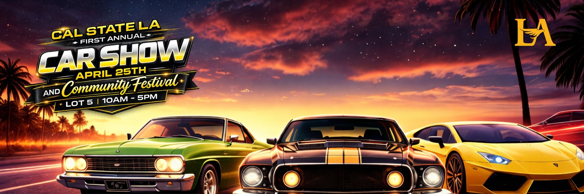 Car Show April 25th Lot 5 10:00am-5:00pm