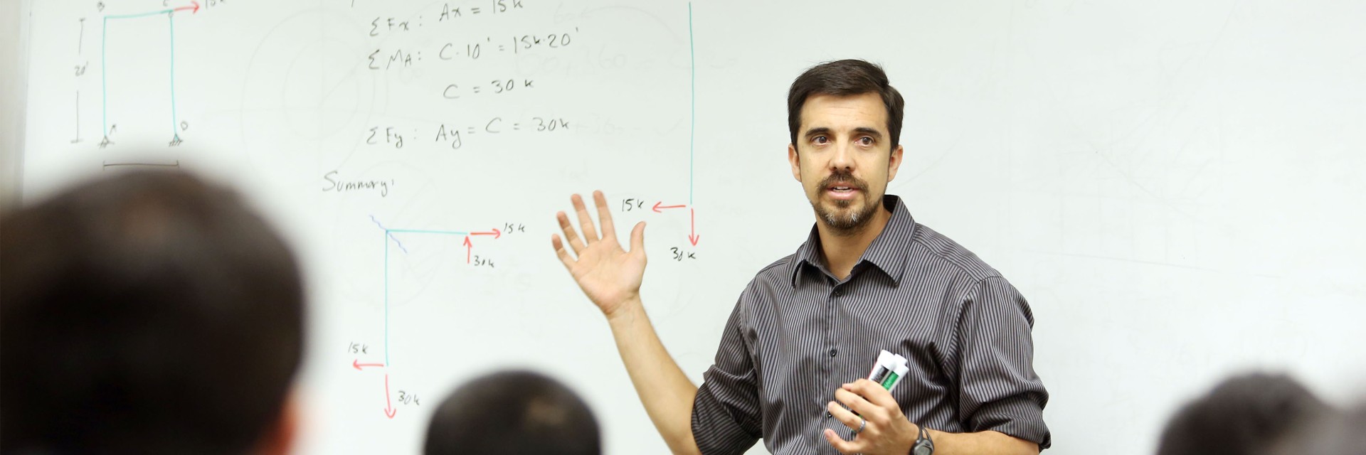 Professor teaching a class