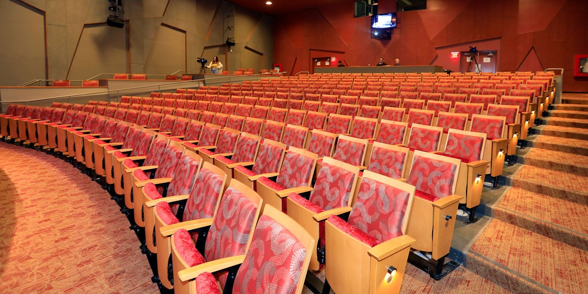 Many rows of seating.
