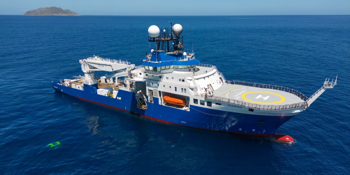 Large deployment ship in the middle of the ocean