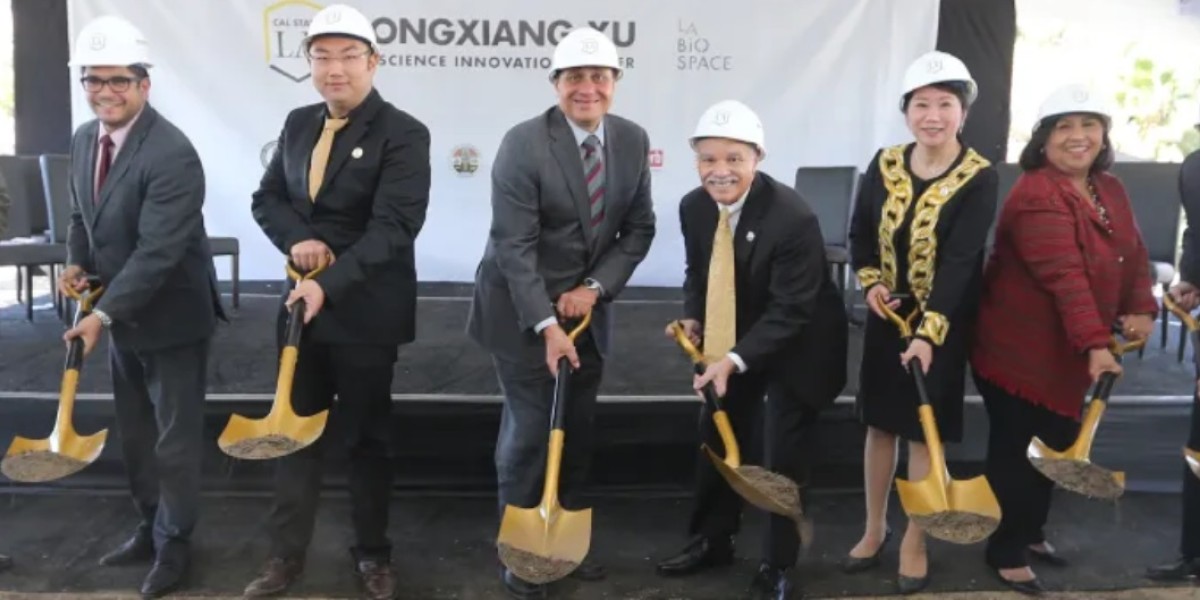 cal state la official in the groundbreaking biospace event