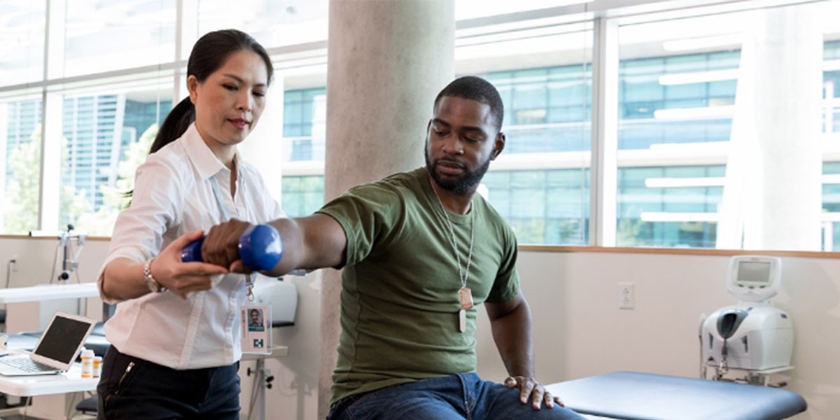 Patient with Physical Therapist