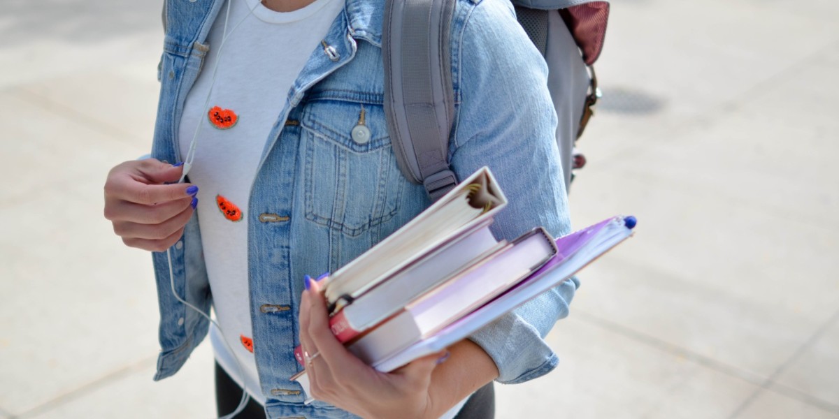 Student with textbooks