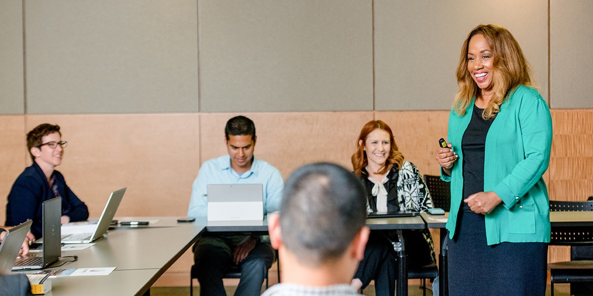 Image of Project Management class with Instructor