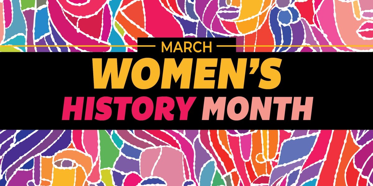 Collage of Women faces with the Cal State LA logo and text "Women's History Month"
