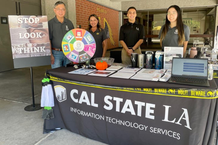 Cybersecurity Promotion Booth at Cal State LA