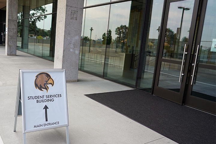 Entrance to Student Services Building