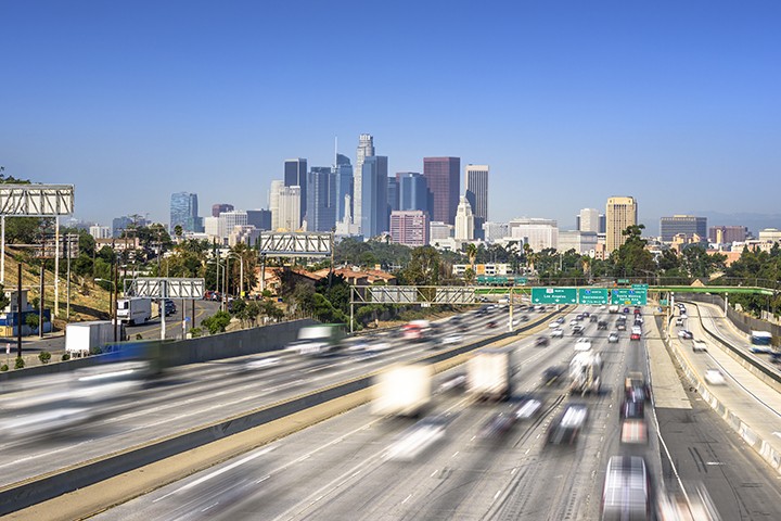 Busy Los Angeles traffic