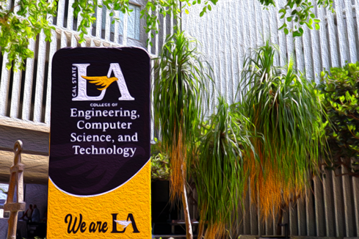 ET Building with ECST banner with oil affect