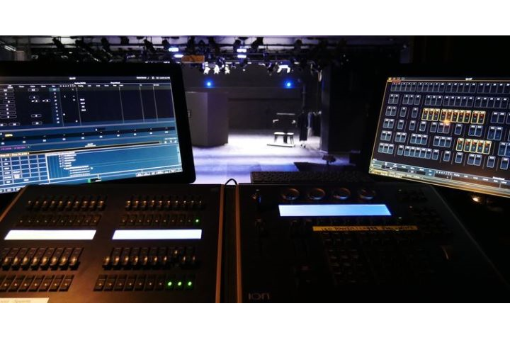 Image of a light booth with light board