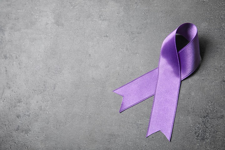 A purple ribbon.