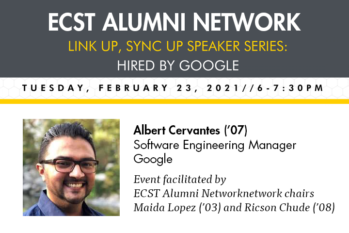 Cal State LA ECST Alumni Network speaker Albert Cervantes