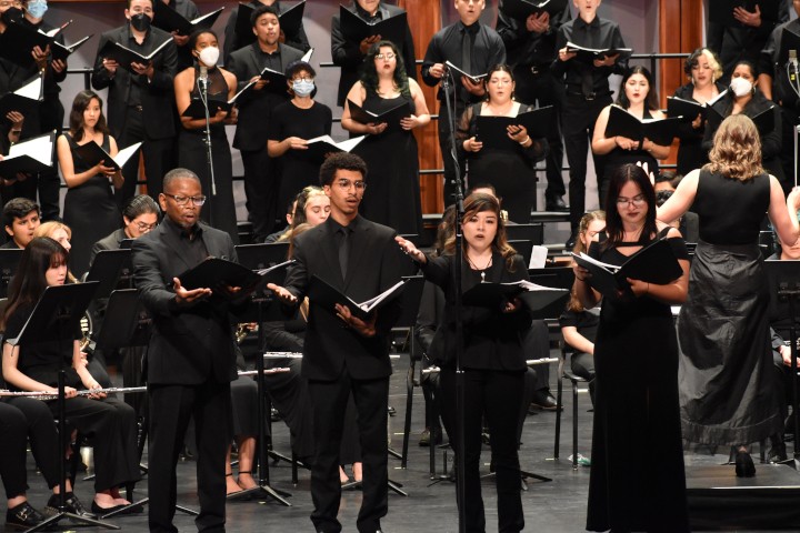 Choirs performing at the Luckman