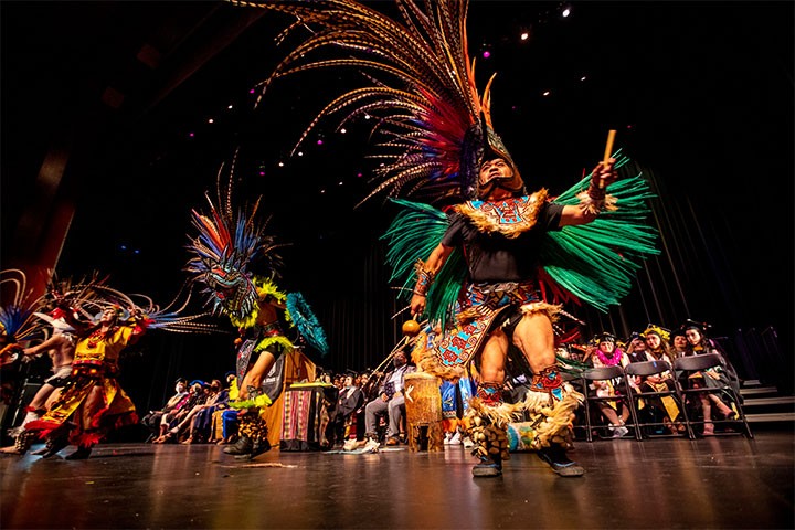 Cultural dancers at La Raza Grad Celebration