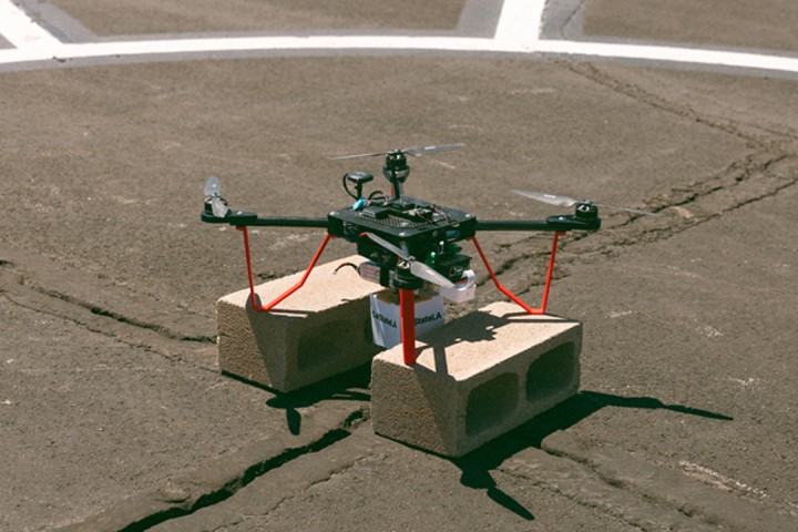uav on field about to take off