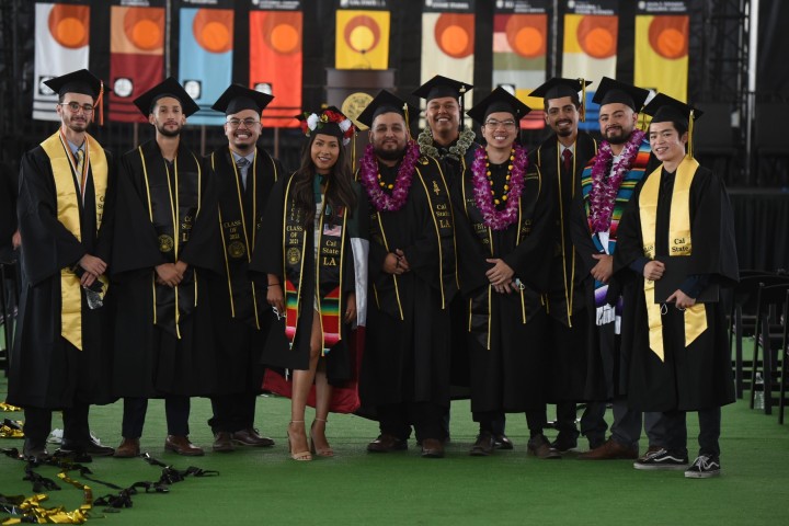 ECST graduates at commencement in cap and gown