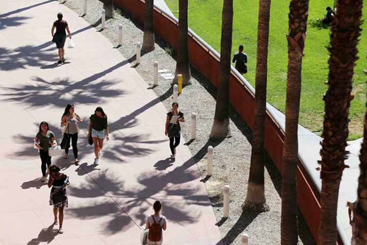 Students Walking on Campus