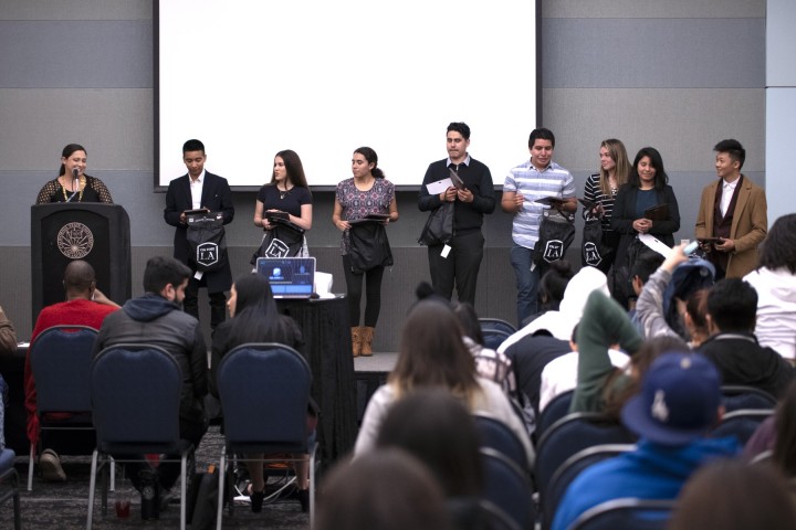 students speaking