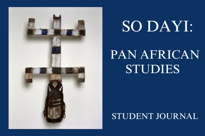 So Dayi Student Journal Cover, showing african art piece
