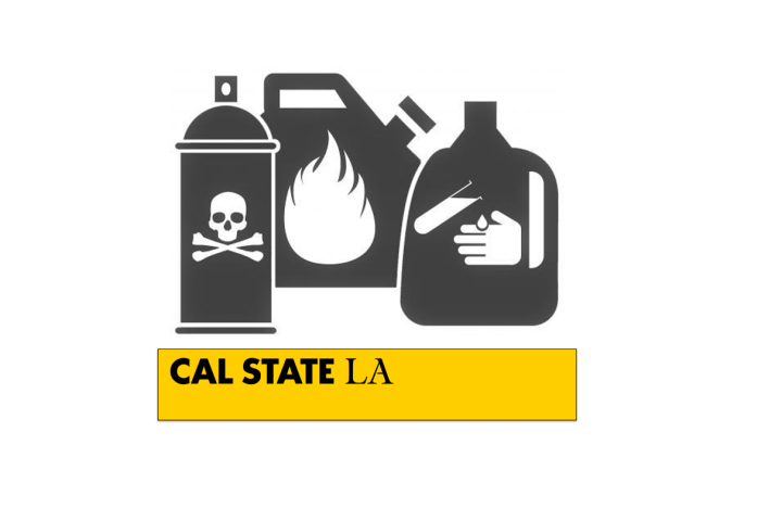 Hazardous Waste Bottles with the Cal State LA logo