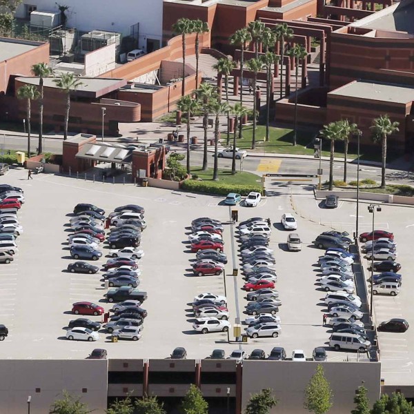 Aerial image of parking structure C