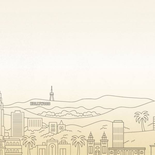 Landing Page Background: Gradient LA Skyline